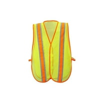 2W International 8028C Mesh Vest with Stripe, Lime