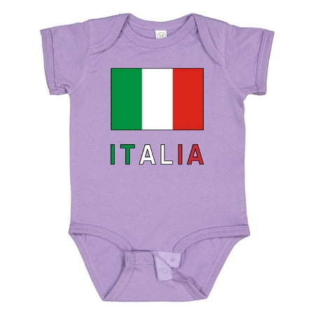 

Inktastic Italy Flag & Italia - Black Border Gift Baby Boy or Baby Girl Bodysuit