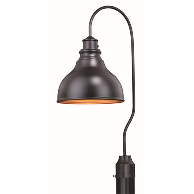 Vaxcel International T0318 11 in. Delano Post Light, Oil Burnished Bronze