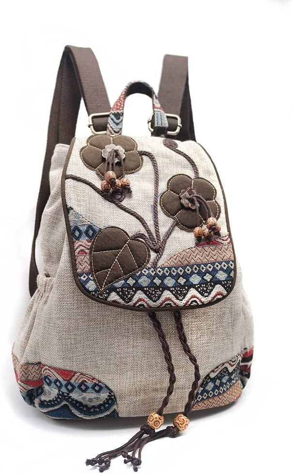 Details about   Tribal Ethnic Indian rucksack Floral embroidery Boho Hippie backpack bag 42C 