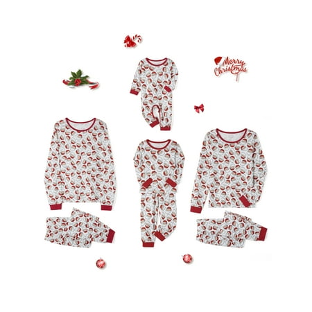 

Youweixiong Family Matching Christmas Pajamas Set Holiday Santa Claus Sleepwear Xmas PJS Set for Couples and Kids