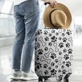 thumbnail image 2 of Pet Paw Print and Bone Luggage Cover Fashion Suitcase Cover Baggage Covers Fit 25-28 Inch Luggage (Go Travel), 2 of 5