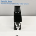 thumbnail image 6 of JERFIT Modern Single Hole Bathroom Sink Faucet with Drain, Matte Black Waterfall Brass Faucet for Vessel Sinks, 1-Handle Lavatory Faucet, 6 of 8