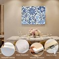 Blue Bloom Floral Canvas Wall Art, Spring Garden Cobalt Blue Leafy ...