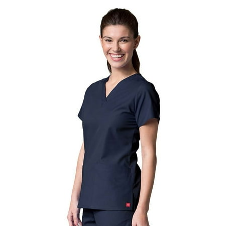 

Red Panda Women s V-Neck Two Pocket Solid Scrub Top