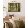 thumbnail image 4 of Drsoum Vintage Forest Landscape Wall Art 11x14in Natural Framed Rustic Retro Sheep Nature Scenery Prints Farmhouse Classic Decorations for Living Room Bedroom, 4 of 6