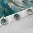 thumbnail image 4 of Manfei Feather Black Out Curtains,Modern Art Curtains Pack of 2 (42x63 Each),Cyan White Bedroom Curtains For Teens,Super Cozy Room Decor, 4 of 6