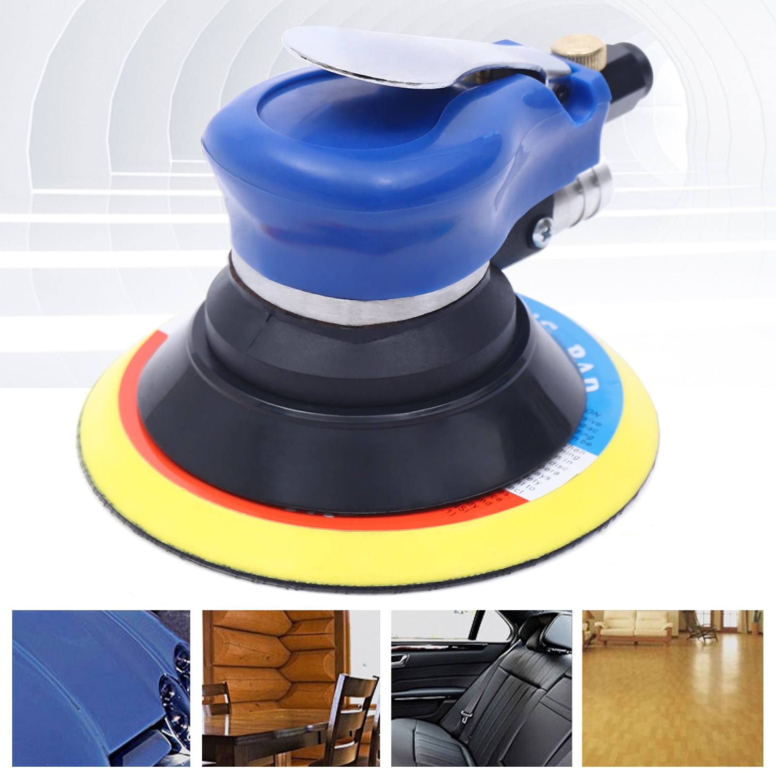 6" Air Body Random Orbital Palm Sander, Corded Electric 10000 RPM Sander with Dust Extraction Tube