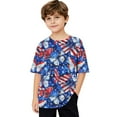thumbnail image 5 of GERsome American Flag T-Shirts Short Sleeves Graphic Tee for Toddler Girls Boys, Unisex Kids Crewneck 4th of July Patriotic Tops, 5-6 Years, 5 of 9