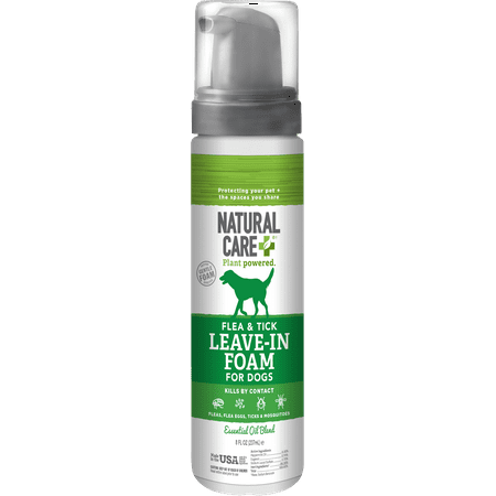 Natural Care Flea & Tick Leave-In Foam for Dogs, 8 Ounces