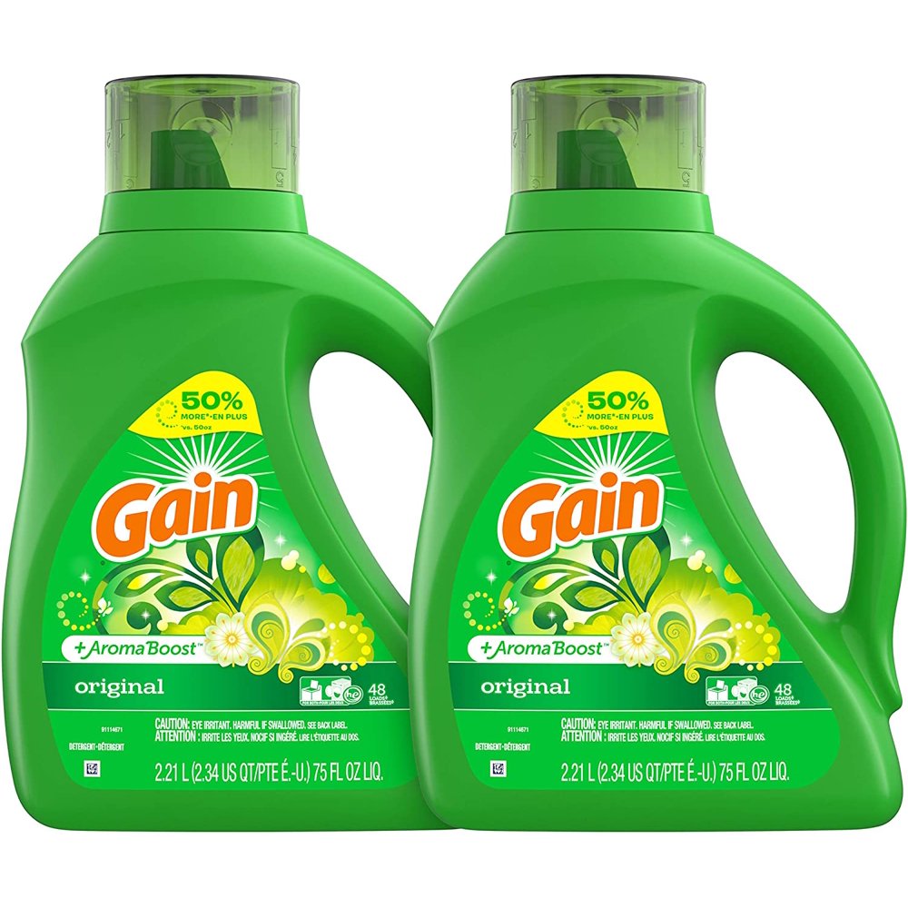 Gain Laundry Detergent Liquid Plus Aroma Boost, Original Scent, HE
