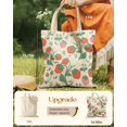 thumbnail image 4 of Aesthetic Tote Bag for Girls - with Magnetic Buckle and Zipper Inner Pocket for Women Lady Canvas Cotton Tote Bag Strawberries, 4 of 8