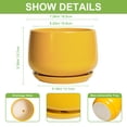 thumbnail image 4 of Ordivic 7 inch Yellow Ceramic Plant Pot with Drainage Hole & Saucer, Medium Indoor Outdoor Planter for Snake Plant, Pothos, Small ZZ Plant,Porch,Desk, 4 of 7
