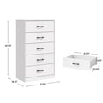 thumbnail image 4 of Mainstays Ardent 5 Drawer Dresser, White, 4 of 18