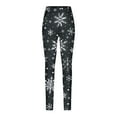 thumbnail image 3 of QQAMB Christmas Leggings for Women Plus Size High Waist Workout Pants Tummy Control Printed Holiday Legging Tights Yoga Pants Navy XL, 3 of 4