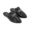 thumbnail image 1 of Flat Mule Tipo Mocasín Puntal Para Mujer Color Drillo Negro Platonia  TERRANOVA-01-NEGRO, 1 of 5