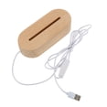 thumbnail image 4 of HORIALENCE Small Night Light Base Lighting Base Decor Warm Yellow Wood 1Pack, 4 of 6
