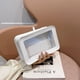 thumbnail image 3 of Bolsa de maquillaje transparente, sencilla y elegante, de color blanco, bolsa de almacenamiento de maquillaje de gran capacidad, bolso portátil de alta gama, 3 of 6