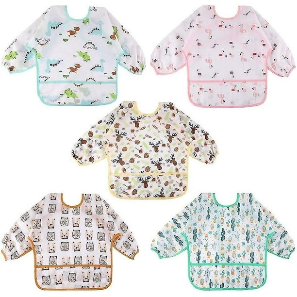 Baberos de manga larga para bebés de 6 a 24 meses (5 unidades, 90 yardas)