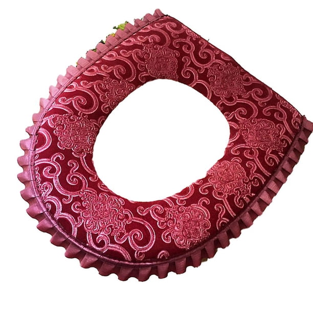 Funda para asiento de inodoro cálida, asiento de inodoro lavable para baño con cremallera