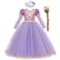 thumbnail image 1 of Vestido de princesa Rapunzel de Disney para niña, disfraz de fiesta de Sofía, disfraz enredado para niños, regalo de cumpleaños, ropa de carnaval para niños 7-8T (etiqueta 140) Gao Jinjia LED, 1 of 2
