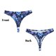 thumbnail image 3 of Balery Skull blue crystal flower Tangas de Algodón para Mujer con Estampado – Ropa Interior Sexy, Transpirable, G-string-4X-Large, 3 of 6