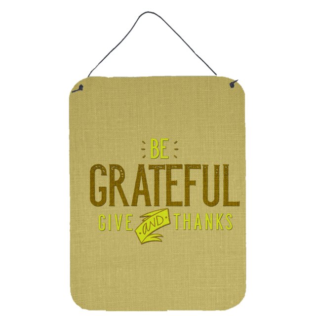 "Treasures Grateful Give Thanks Metal Print, 16 H x 12 W, multicolor" Caroline's Treasures BB5470DS1216