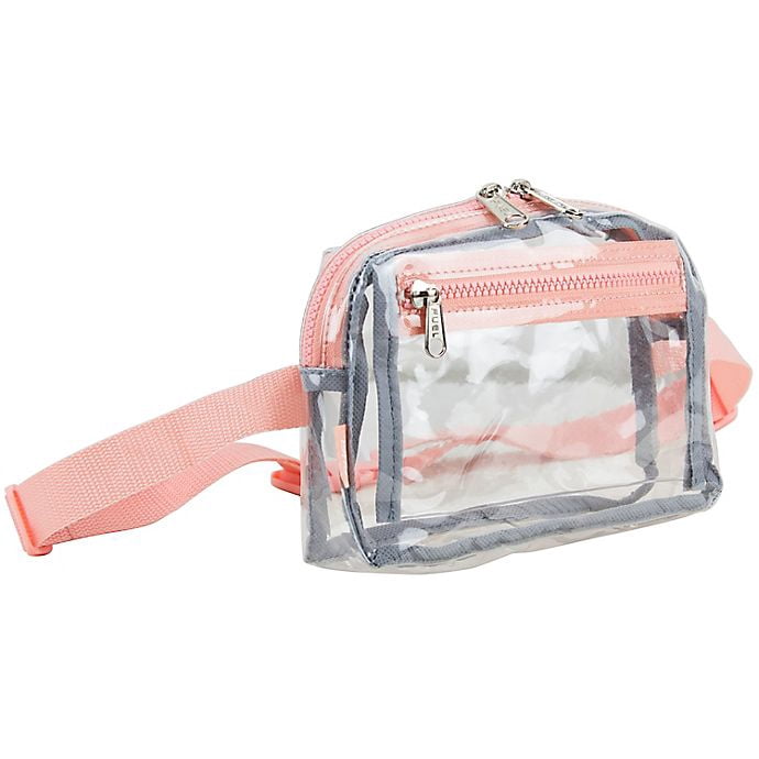 orange clear fanny pack