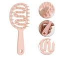 thumbnail image 3 of Unique Bargains 1 Pc Long Handle Hollow Hair Shampoo Brush for Head Massage 7.09"x3.15"x0.87" Pink, 3 of 6