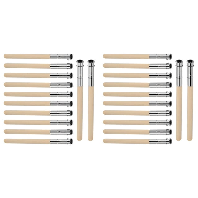 24 Extensores de Lápiz de Madera para Artistas con Manejar de Metal Ajustable, Alargador, Tirador de Lápiz, Soporte para Carbón
