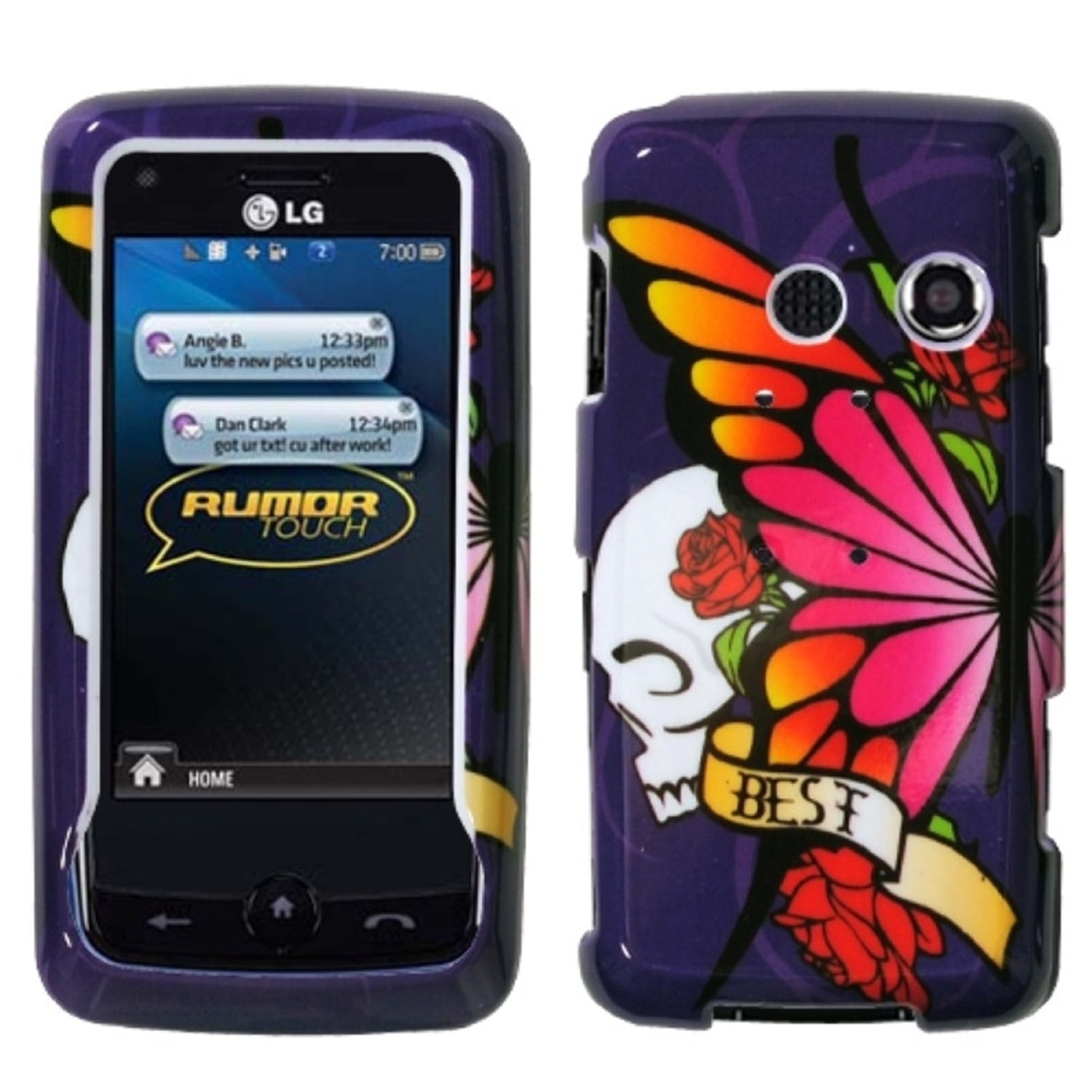 INSTEN Best Friend Purple Phone Case for LG: LN510 (Rumor Touch), UN510