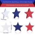 thumbnail image 2 of Holzlrgus Patriotic Star Ornaments Navy Blue Red White Wood Decoration, Set of 60, 2.39 oz, 2 of 7