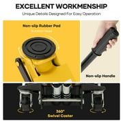 Naipo 3 Ton Low Profile Floor Jack, Dual Piston Hydraulic Pump, Heavy Duty All Steel Construction, Lifting Range 2.8-19.7, Use for Car, SUV, Mini RV, Light Truck, Yellow