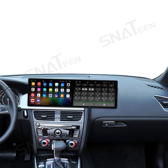 SNATEEN Dual 9.1 inch Carplay Screen/Radio/Multimedia Player for Audi A4 A5 2009-2016 Car Navigation/GPS Upgrade Headunit Android Display 1080P Touch Screen Receiver Replace System