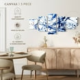 thumbnail image 4 of Elephant Stock Abstract Navy Drip Wall Art - Horizontal Multi Panel Canvas - Living Room Wall Decor - Abstract Multi Panel - Blue And White Decor - 29" x 12", 4 of 4