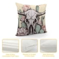thumbnail image 4 of YINGXI Throw Pillow Covers,Cow Skull Pillow Covers,Skull Pillow Cover Home Decoration, Cow Skull Pillowcases 12x12in, 4 of 5