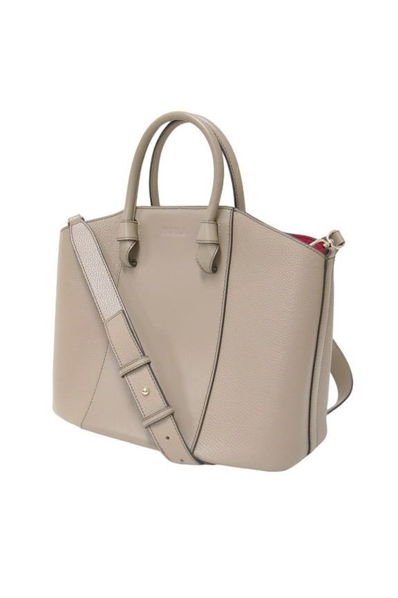 Pre-Owned FURLA Bag Brown Mia Stella Large MIASTELLA L TOTE Shoulder Grained Calfskin (Good)