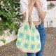 thumbnail image 2 of Bolsa de playa de moda con costuras de flores informales para viajes de verano en la playa (verde) Likrtyny Para Estrenar, 2 of 9