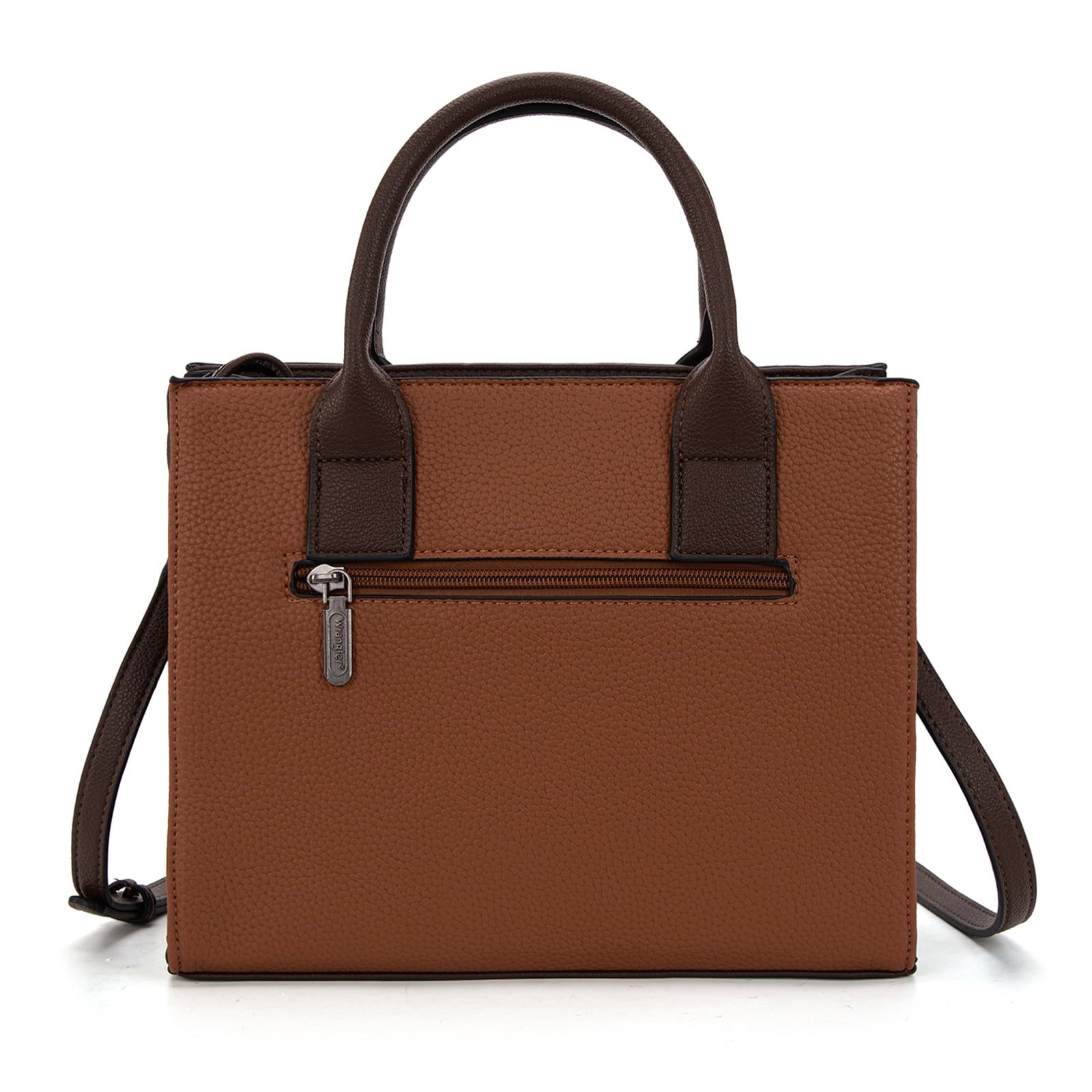 Wrangler Tote Bags for Women and Purse for Women with Adjustable Strap, Brown-Coffee