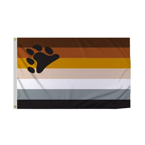 Promopatriot Bear Pride Flag 3x5 Ft Printed 200D Nylon Brass Grommets Stitched Edges Fade Proof Sharp Colors - Pride Lgbtq Flag 3x5 Fts