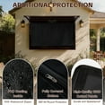 thumbnail image 5 of Outdoor TV Hard Cover, Solid Wood Weatherproof TV Enclosure w/ Wall Mounting Bracket , 600D Oxford Outdoor TV Cover (Fits 32-55 Inches), Walmut, 5 of 7