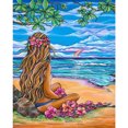 thumbnail image 1 of Diamond Painting (DB0419) 5D DIY Beach Girl Square Mosaic Decor (LD249) 50x70cm FLhrweasw Nuevo, 1 of 1