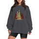 thumbnail image 1 of Gibobby Sudadera Navidad mujer Navidad Mujer Casual Manga Larga Impreso Sudadera Suelta Cuello Redondo Y 2 K Sudadera Blusa(Gris oscuro,XG), 1 of 4