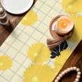 thumbnail image 4 of Summer Chrysanthemum on Plaid Table Runner 13x60in Non-Slip Cotton Linen Table Runners, Country Black Leaves Dresser Scarves TableRunner for Dinner Kitchen Dining Wedding Party, 4 of 9
