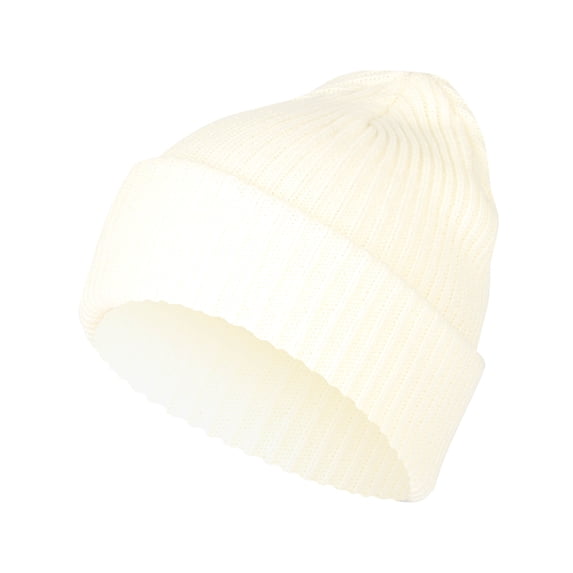 WITHMOONS Ribbed Knit Beanie Winter Hat Slouchy Watch Cap GZ50019 (Ivory)