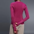thumbnail image 6 of ZUKMRJPC Womens Long Sleeve Workout Tops Crewneck Slim Fit Yoga Athletic Shirt Lightweight Breathable Sports Running Tops with Thumb Hole, 6 of 8