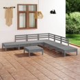 thumbnail image 1 of vidaXL 8 Piece Garden Lounge Set Solid Pinewood Grey, 1 of 8