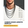 thumbnail image 5 of U7 Black Cuban Necklace for Men Stainless Steel Curb Chain Jewelry 3mm 30 Inch Fashion Gift for Son Husband, 5 of 9