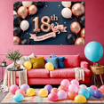 thumbnail image 6 of Yatrandify Golden Theme Birthday Party Banner Decorative Balloons Party Backdrop for 18th Birthday Celebration Indoor Decoration Event, 6 of 6