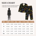 thumbnail image 4 of Pajama Sets for Women 2 Pcs, Technology Lines Skateboard Letters Button Down Long Sleeve Sleepwear Lounge PJ Sets, 4 of 6